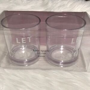 Kate Spade Clear (PLASTIC) Glass Set